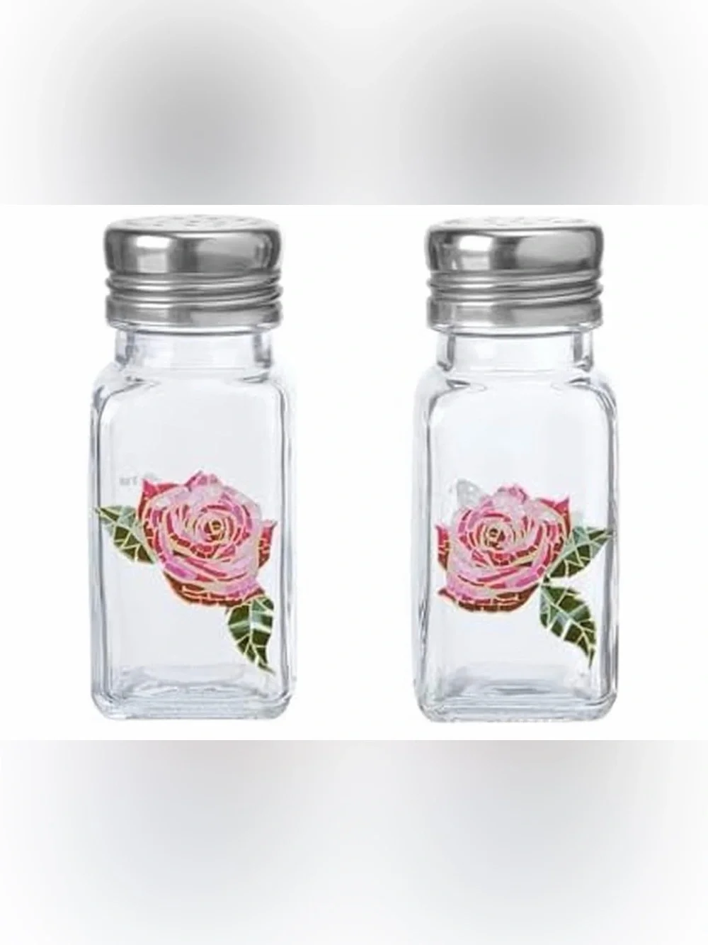 Dolly Parton Floral Glass Measuring Cup & Salt and Pepper Shaker Set NWT